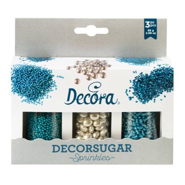 Set sprinkles Decor Mix argento e azzurro 85g Decora