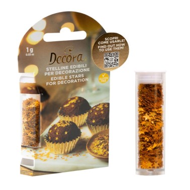 Decorazioni edibili Stelline dorate Decora