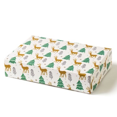 Box na vánoční dezerty sobů 23,5x16x5h cm Decora