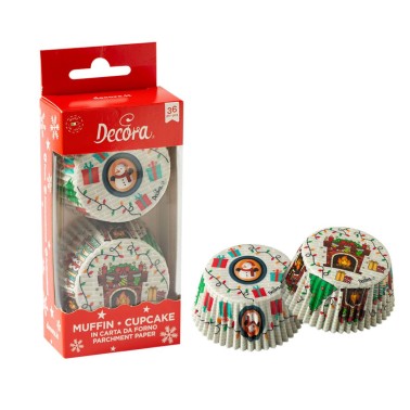 Cupcake cups Christmas gifts Decora 36 pieces