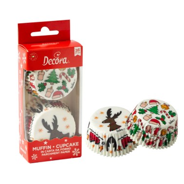 Pirottini cupcake Renna Decora 36 pezzi