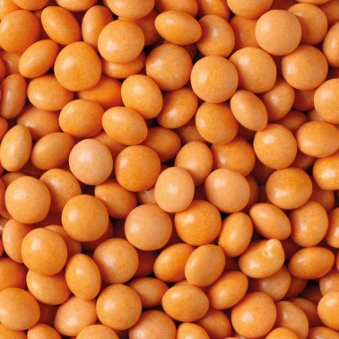 Mini lenti di cioccolato al latte ARANCIONE 80g Decora