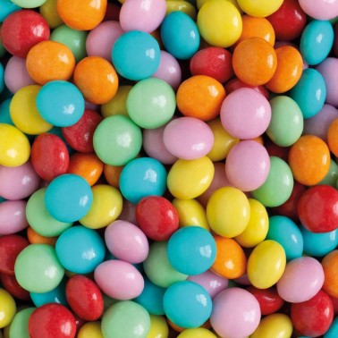 Mini rainbow milk chocolate lenses 80g Decora