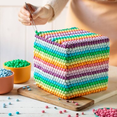 Mini lenti di cioccolato al latte ARCOBALENO 80g Decora