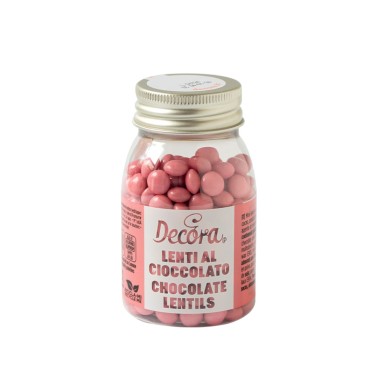 Mini lenti di cioccolato al latte ROSA PESCA 80g Decora
