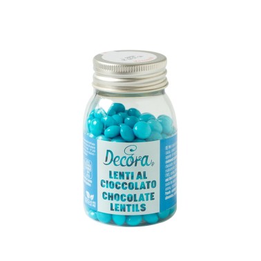 Mini lenti di cioccolato al latte BLU SKY 80g Decora
