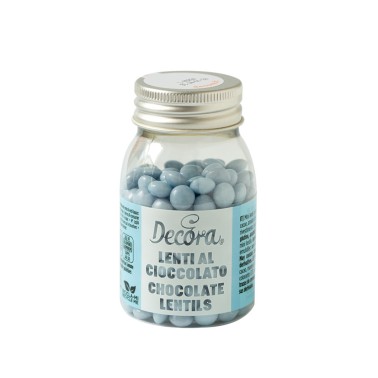 Mini lenti di cioccolato al latte TURCHESE 80g Decora
