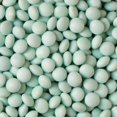 Mini lenti di cioccolato al latte VERDE ACQUA 80g Decora