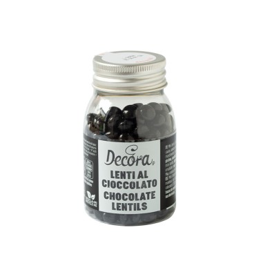 Mini lenti di cioccolato al latte NERO 80g Decora
