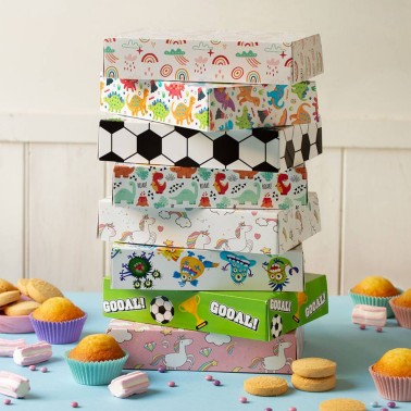 Scatola per dolci Party Arcobaleno 23,5x16x5h cm