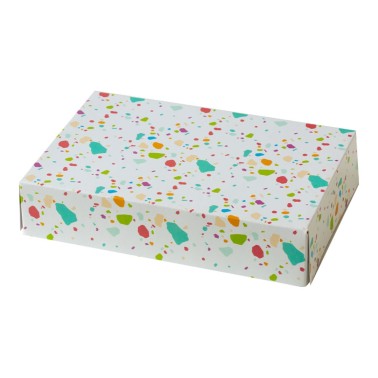 Scatola per dolci Design colorato 23,5x16x5h cm