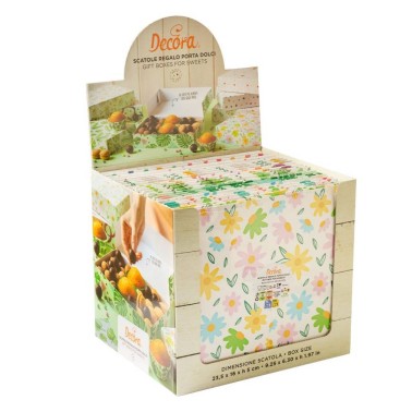 Set 24 scatole per dolci Design 23,5x16x5h cm 8 disegni