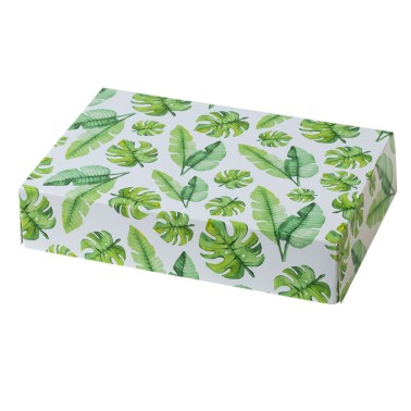Scatola per dolci Design foglie 23,5x16x5h cm