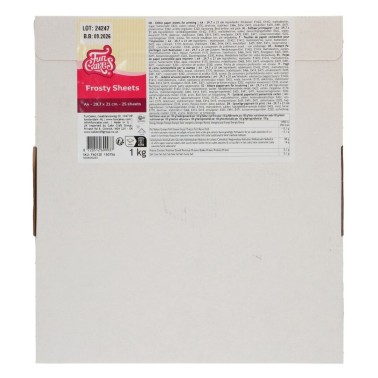 25 feuilles A4 dans la pâte de sucre pour imprimante alimentaire Funcakes