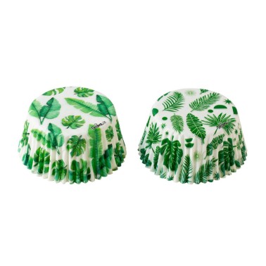 Pirottini per cupcake Foglie tropicali Decora 36 pezzi
