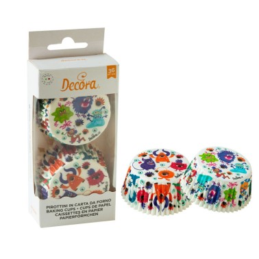 Pirottini per cupcake Monsters Decora 36 pezzi
