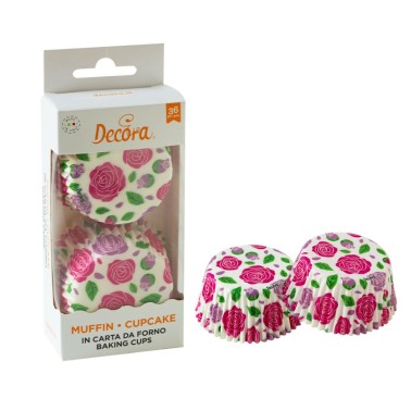 Cupcake pirottini rose Decora 36 pieces