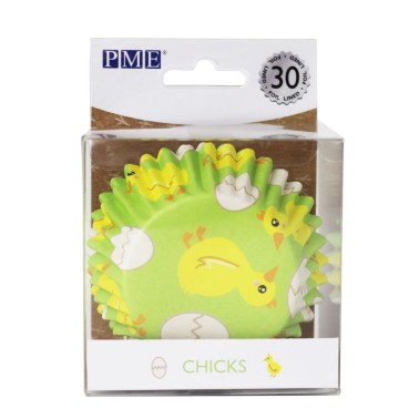 Cupcake pirottini chick 30 pieces aluminum line 