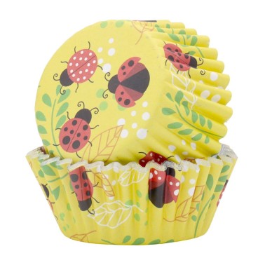 Pirottini per cupcake Coccinelle 30 pezzi linea aluminio 