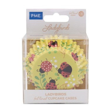 Pirottini per cupcake Coccinelle 30 pezzi linea aluminio 