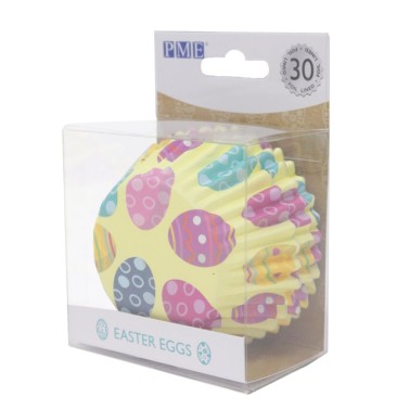 Pirottini per cupcake Uova di Pasqua 30 pezzi linea alluminio 
