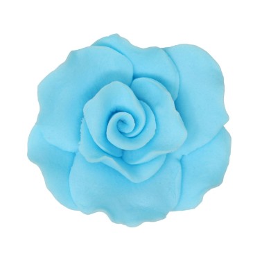 Set 36 rose di zucchero artigianali celesti PME