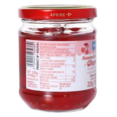 Ciliege rosse intere sciropate al Maraschino con gambo