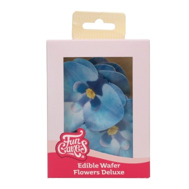 Fiore di cialda deluxe orchidea blu 10 pezzi