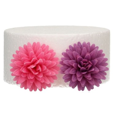 Fiore di cialda deluxe pompom mix colori 10 pezzi