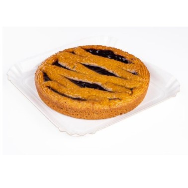 Vassoio alimentare per pasticceria quadrato bianco 24x24 cm