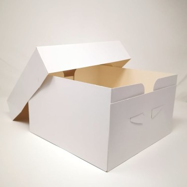 Scatola per torta bianca 25,4 x 35,5 x 15 cm