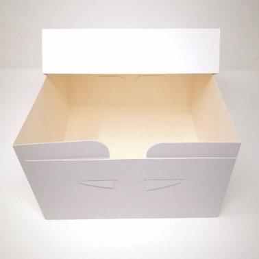 Scatola per torta bianca 25,4 x 35,5 x 15 cm