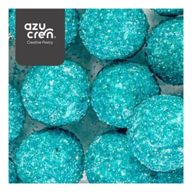 Maxi perle di zucchero glitterate turchesi 60g