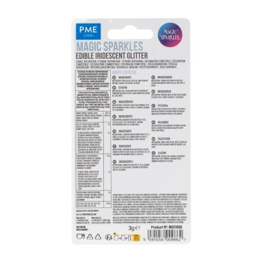 Glitter edibili Magic sparkles White Cristal 3g PME 