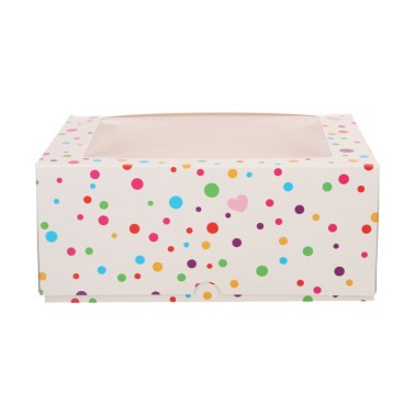 Set 3 scatole per 6 cupcakes Coriandoli