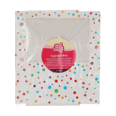 Set 3 scatole per 6 cupcakes Coriandoli