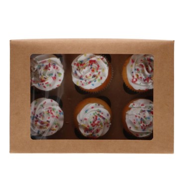 Set 3 scatole per 6 cupcakes Kraft