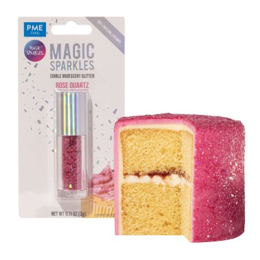 Glitter edibili Magic sparkles Rosa Quarzo 3g PME 
