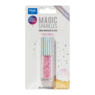 Glitter edibili Magic sparkles Rosa Topazio 3g PME 