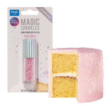 Glitter edibili Magic sparkles Rosa Topazio 3g PME 