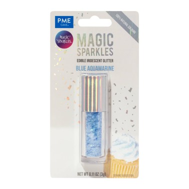 Glitter edibili Magic sparkles Azzurro Acquamarina 3g PME 