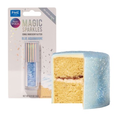 Glitter edibili Magic sparkles Azzurro Acquamarina 3g PME 