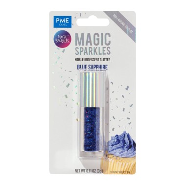 Glitter edibili Magic sparkles Blu Zaffiro 3g PME 