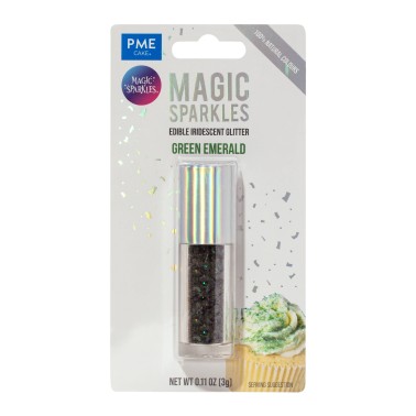 Glitter edibili Magic sparkles Verde Smeraldo 3g PME 