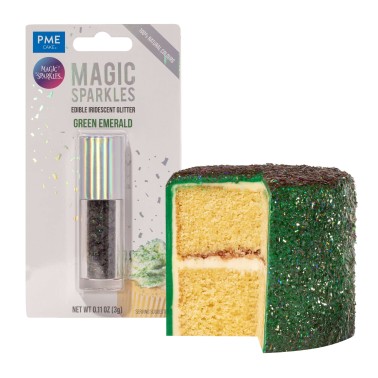 Glitter edibili Magic sparkles Verde Smeraldo 3g PME 