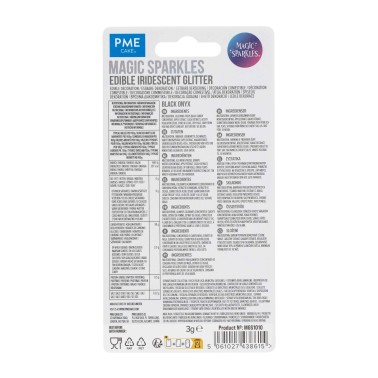 Glitter edibili Magic sparkles Nero Onice 3g PME 