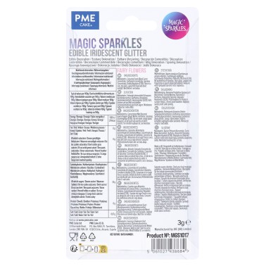 Glitter edible Magic Sparkles Fairy Flowers 3G PME 