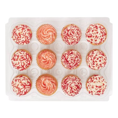 3 transparent containers for cupcake 12 cavities