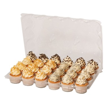 3 Průhledné kontejnery pro Cupcake 24 Duty