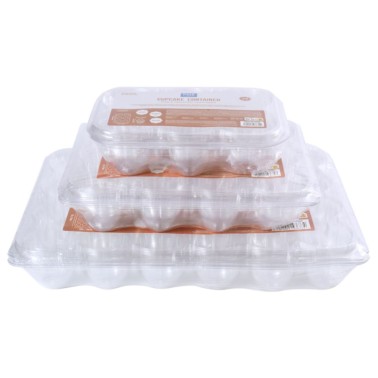 3 transparent containers for cupcake 6 cavities